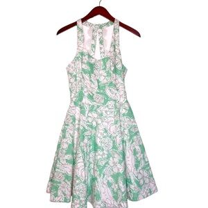 LILLY PULITZER Zo Beach Bash Racerback Dress Size Small in Glenda Green Print